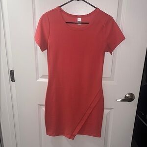 Coral Colored Short Sleeve Dress